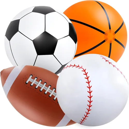 Lewtemi Pelotas deportivas inflables gigantes grandes, pelota de playa, béisbol, fútbol, arco iris, baloncesto, fútbol para deportes, fiestas de