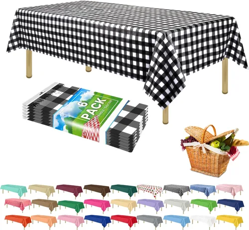 Miniatura 117 de Zimpleware - Mantel redondo de plástico para fiestas de 213 cm (84 pulgadas) de diámetro (paquete de 1, 6 y 12 unidades)