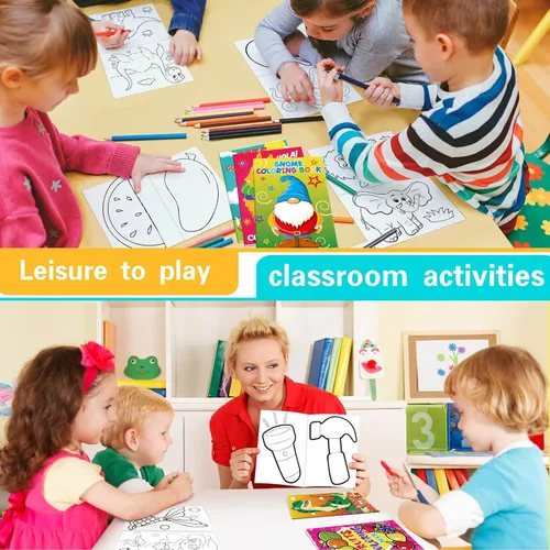 Miniatura 3 de Omgouue 24 libros pequeños para colorear para niños de 2 a 4 años, 4 a 8 años, regalos de fiesta de cumpleaños, bolsas de regalo, suministros