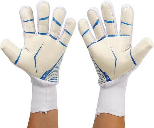 Miniatura 2 de Un par de guantes de portero de fútbol, guantes de portero de fútbol con fuerte agarre en la palma, protección para los dedos, látex antideslizante