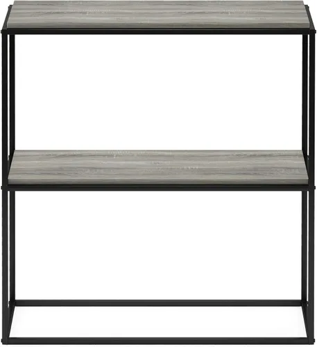 Miniatura 5 de Furinno Moretti - Estantería de metal apilable, ancha y moderna, color roble francés gris gris roble francés
