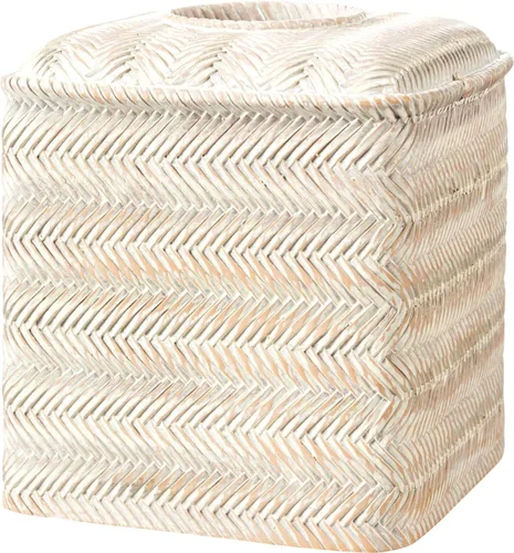 Miniatura 19 de Caja de pañuelos blanca cuadrada de resina para decoración del hogar, soporte de caja de pañuelos de cubo de mármol acanalado vertido a mano – Caja