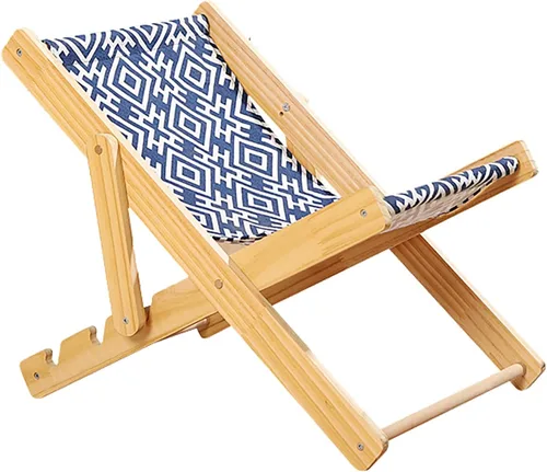 Miniatura 4 de Semme Cat Hammock Bed with Unique Design Breathable Wooden Raised Pet Bed for Indoor Cats and Small Pets (Canvas Style)