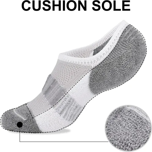 Miniatura 4 de Cozi Foot 6 pares de calcetines invisibles para mujer con cojín deportivo para correr