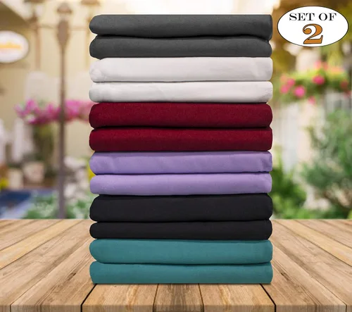 Miniatura 2 de Lujosas fundas de almohada de 2 piezas de microfibra de doble cepillado, resistentes a las arrugas, estándar/Queen, color negro