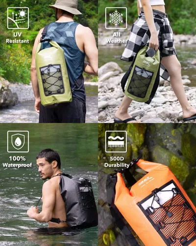 Miniatura 5 de 3D MAXpider Mochila de bolsa seca con tapa enrollable