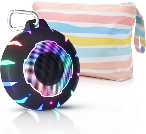 Miniatura 14 de HEYSONG Altavoz Bluetooth impermeable para ducha, duradero y portátil con sonido claro, ideal para ducha, piscina, playa y kayak, gran regalo