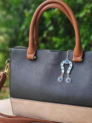 Miniatura 6 de Bravo Team - Llavero con dije de ojo malvado para colgar en forma de caballo con cristal azul, con cierre – Signo de buena suerte, buena suerte