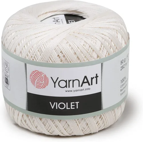 Miniatura 10 de Yarn Art - 1 madeja YarnArt Violet, 100 hilos de hilo de algodón mercerizado, hilo de ganchillo para tejer a mano, bordado y manualidades