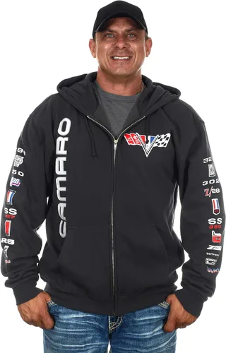 Miniatura 2 de JH DESIGN GROUP Sudaderas con capucha Chevy Camaro para hombre con cremallera y sin botones 4 estilos