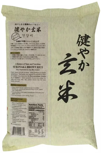 Miniatura 7 de Arroz integral Genmai de Shirakiku Arroz premium de grano corto Arroz integral parcialmente molido, rico en fibra, potasio, vitamina B y E