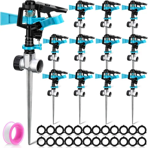 Miniatura 8 de Aspersor automático para jardín, rociador de agua giratorio de 360 grados, para césped, jardín, flores, césped, riego, tiempo de juego para niños
