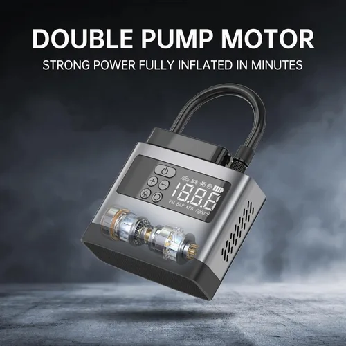 Miniatura 4 de Rainco Mini inflador de neumáticos, compresor de aire portátil con luz LED, bomba de aire para bicicleta, mini bomba de neumáticos de coche