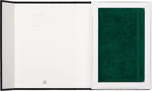 Miniatura 3 de Moleskine Cuaderno de terciopelo de edición limitada, grande, a rayas, caja verde (5 x 8.25)