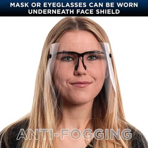 Miniatura 4 de TCP Global Salon World - Protectores faciales de seguridad con marcos de lentes negros (paquete de 4), protectores ultra transparentes para proteger
