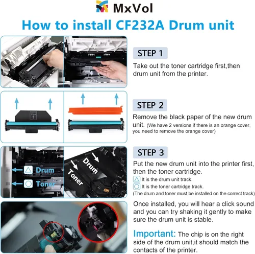 Miniatura 4 de Reemplazo del tambor de imagen CF232A 32A para unidad de tambor HP 32A CF232A de alto rendimiento, paquete de 2 unidades para impresora HP LaserJet