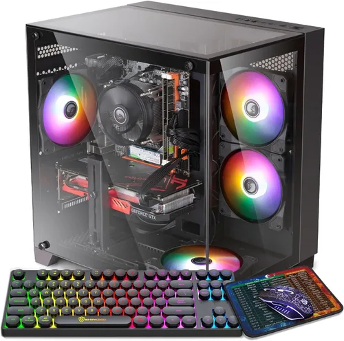 Miniatura 12 de Computadora de Escritorio Torre PC, Intel Core i7-4770-3.4GHz, RAM DDR3 de 16 GB, disco duro SSD M.2 de 512 GB, ventilador RGB x 3, Wi-Fi 6.0, USB