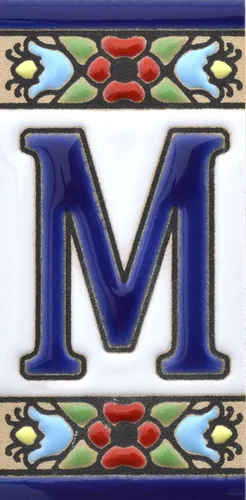 Miniatura 7 de Letras de casa de 3 pulgadas. Azulejos de letras de casa pintados a mano para letreros, direcciones y nombres. Números de dirección para casas.