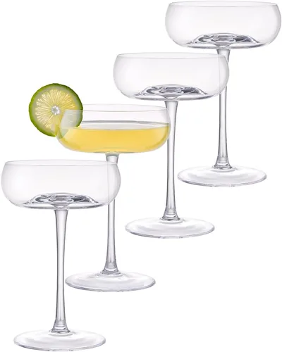 Miniatura 8 de Juego de 4 copas de vino de cristal sopladas a mano de 23.5 onzas para Pinot Noir, Borgoña, Burdeos, vasos de cristal grandes sin plomo con diseño