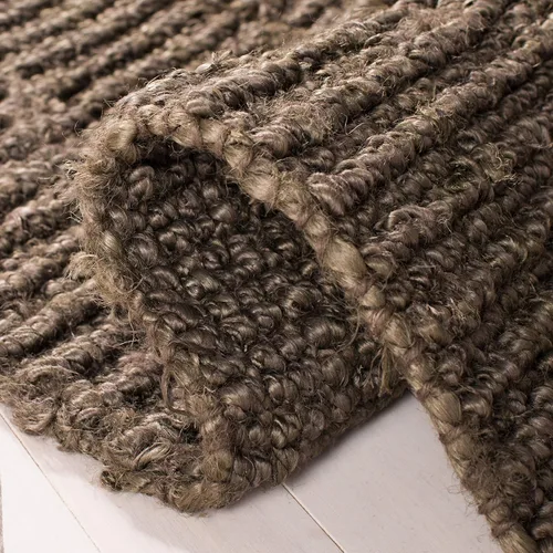 Miniatura 5 de SAFAVIEH Alfombra 9x12 - Colección de fibra natural - Grande - Marrón, Yute hecho a mano, estilo granja, textura gruesa de pelo grueso (NF447D)