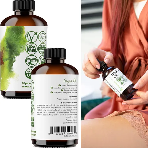 Miniatura 9 de Premium Nature Aceite de argán para el cabello, virgen, 100% puro, prensado en frío, aceite de argón para el cabello, estimula el crecimiento