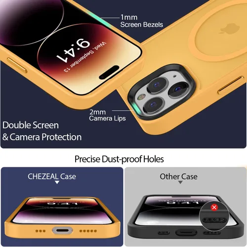 Miniatura 123 de Fuerte magnético para iPhone 11, compatible con Magsafe, [resistente a caídas de 13 pies] Funda trasera translúcida mate con sensación de piel