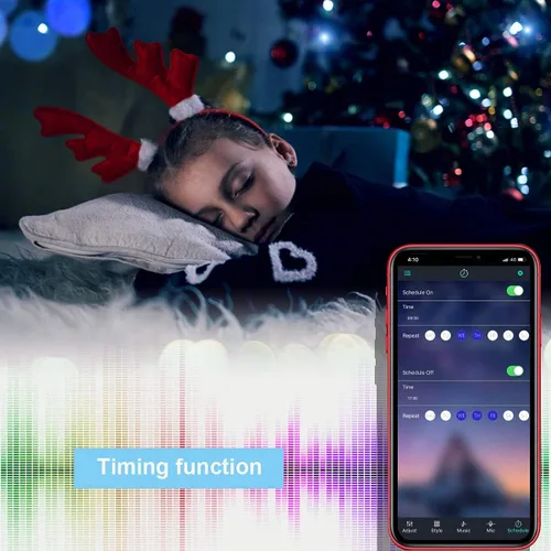 Miniatura 6 de SUPERNIGHT Controlador de luz LED RGB 2 en 1, controlador de música inteligente controlado por aplicación para Android e iOS, DC 5V-24V RGB Strip