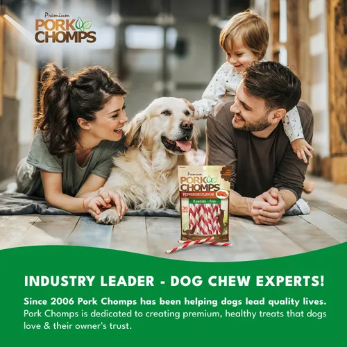Miniatura 6 de Pork Chomps Masticables de piel de cerdo horneada para perros, mini giros de 5 pulgadas, 30 unidades, envoltura con sabor a pepperoni, golosinas