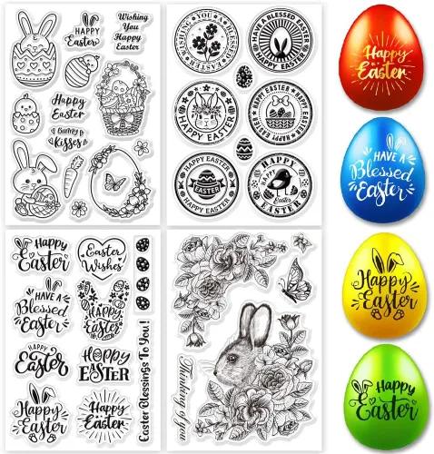 Miniatura 27 de Sellos transparentes de CRASPIRE para el día de San Patricio Hoja de trébol Sellos transparentes para álbum de recortes para hacer tarjetas DIY