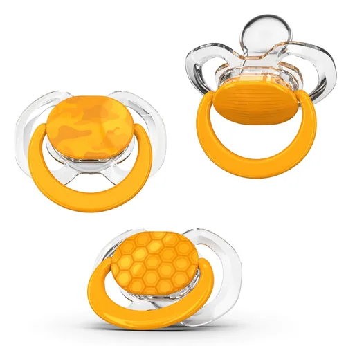 Miniatura 12 de Smilo Chupete para bebé con diseño ortodóntico para un desarrollo dental saludable, etapa 3 para bebés de 9 meses en adelante, paquete de 3 chupetes