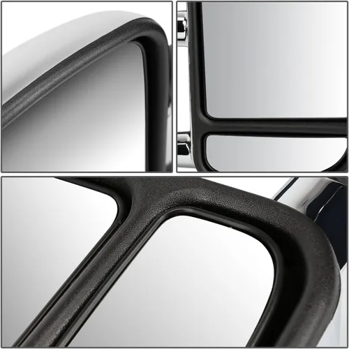 Miniatura 6 de DNA Motoring TWM-004-T222-CH - Par de espejos laterales telescópicos de ajuste manual compatibles con 99-07 F250 / F350 / F450 / F550 Super Duty