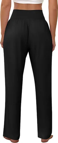 Miniatura 4 de Neer 3 piezas de pantalones de yoga de pierna ancha para mujer, cómodos, holgados, de cintura alta, pantalones deportivos casuales