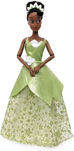 Miniatura 6 de Disney Store Muñeca Clásica Oficial de Princesa Disney (Tiana de La Princesa y el Sapo), 11 Pulgadas, incluye Cepillo con Detalles Moldeados