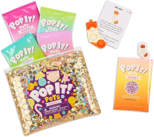 Buffalo Games Pop It Pets – Temporada 2 – El mejor juguete sensorial – Burbujas y personajes adorables – Mapa de coleccionista con tarjetas y