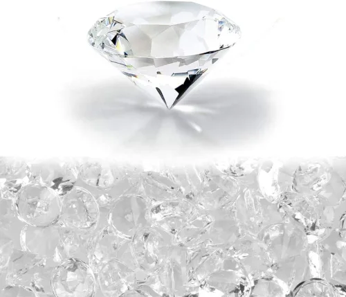 Miniatura 14 de PMLAND Gemas de diamantes falsos de acrílico verde – 69 piezas grandes de 0.984 in (1 pulgada) dispersión de mesa de cristal para decoración del día
