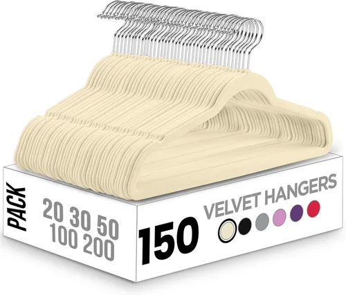 Miniatura 32 de Utopia Home Velvet Hanger - Paquete de 100 perchas delgadas antideslizantes de lujo para pantalones y abrigos, perchas fuertes que ahorran espacio