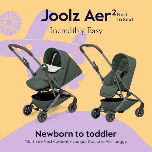 Miniatura 4 de Joolz AER2 - Accesorio de nido a asiento para uso de recién nacido a niño pequeño (hasta 33 libras) - Asiento ligero y compacto orientado a