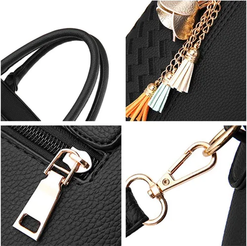 Miniatura 5 de Bolso de mano con asa superior para mujer, bolso de cuero PU