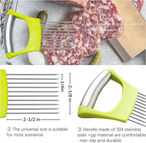 Miniatura 4 de 2 soportes para cortar cebolla, herramienta de corte de verduras de primera calidad para papa y tomate, herramienta auxiliar de cortador