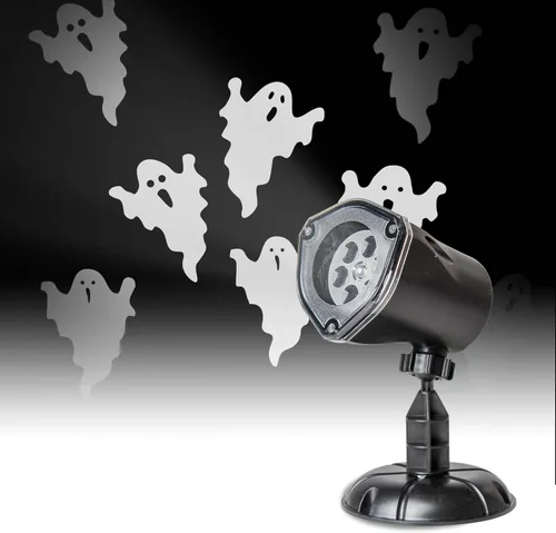 PEIDUO - Proyector LED de Halloween con diseño de fantasma, giratorio, proyectores animados, impermeables, para exteriores, paisaje, iluminación
