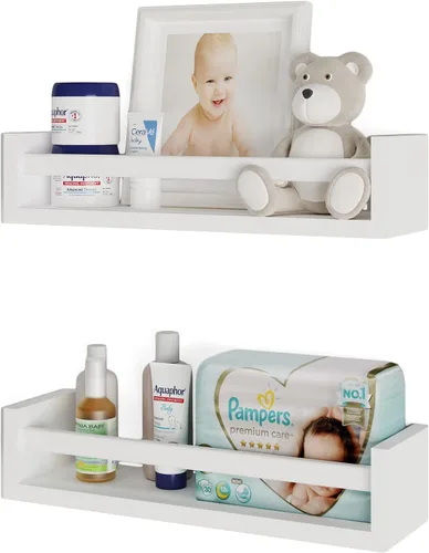 Miniatura 4 de You Have Space Elba - Estantes flotantes para decoración de habitación de niños, estantes de guardería para pared, estantería, color blanco, juego