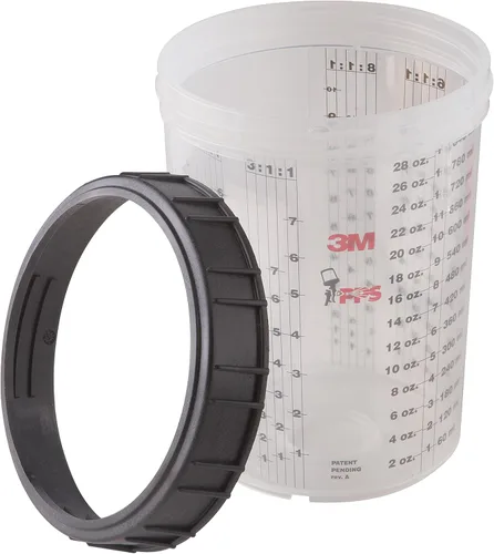 Miniatura 9 de 3M PPS (Serie Original) Kit de Tapas y Forros para Tazas de Pistola de Pintura, 16000, Estándar, 22 oz, Filtro de 200 Micrones, Uso con Pistola