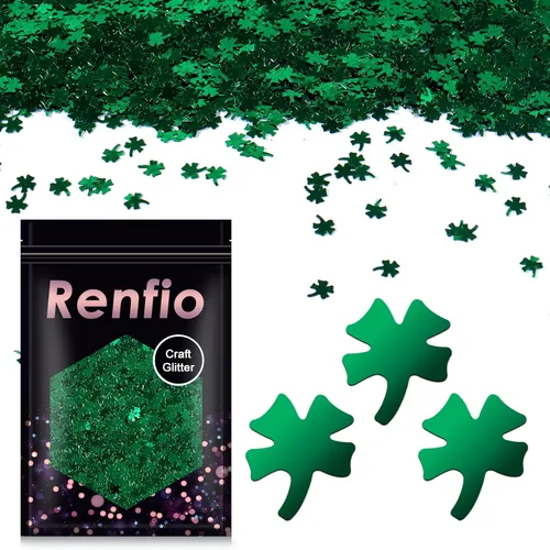 Miniatura 14 de Renfio Rompecabezas holográfico de 1.75 onzas, 1.76 oz, confeti con purpurina, formas de rompecabezas, mezcla de colores, lentejuelas gruesas