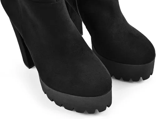 Miniatura 6 de Richealnana Botas altas hasta la rodilla con plataforma y cordones con cremallera lateral para mujer