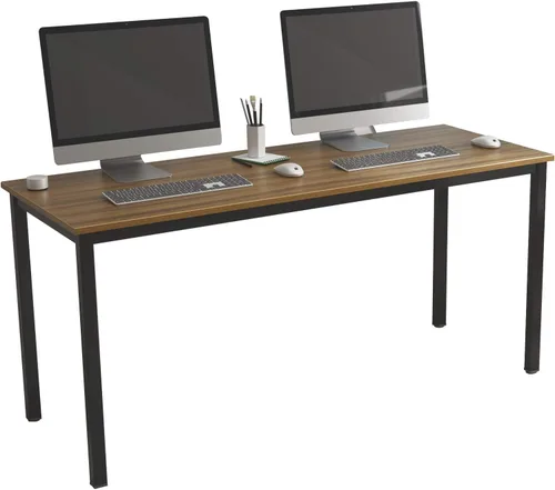 soges Escritorio de computadora de 63 pulgadas de largo, mesa de oficina en casa, mesa de estudio, mesa de juegos, estaciones de trabajo para