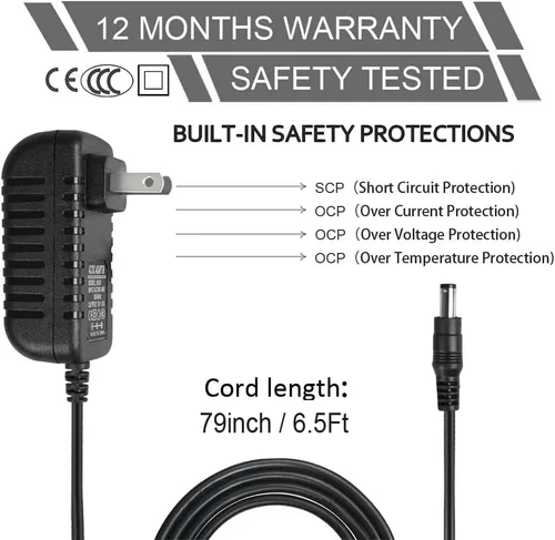 Miniatura 2 de Cargador universal de cable de alimentación de CA CC 5 V 1A 2A/2000 mA con 8 puntas de enchufe variables