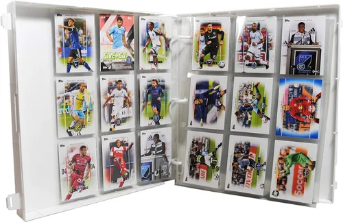 Miniatura 8 de UniKeep Estuche para tarjetas coleccionables con temática de fútbol con 10 páginas. Se pueden añadir páginas adicionales, porque está completamente