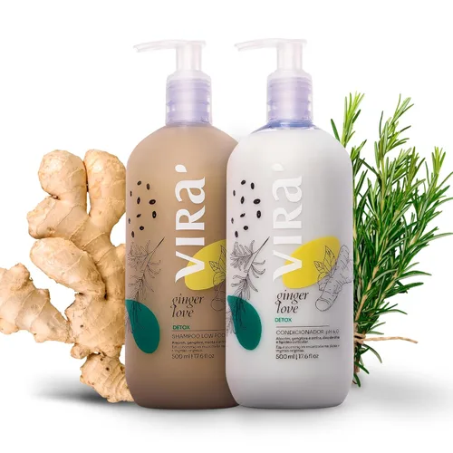 VIRÁ Juego de champú y acondicionador brasileño, sin parabenos, tratamiento hidratante profundo, recuperación del cabello, acción refrescante,