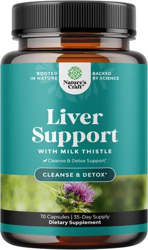 Miniatura 11 de Natures Craft Paquete de 2 Limpieza Desintoxicación y Reparación del Hígado - Suplemento Herbal de Apoyo Hepático de Cardo Mariano - Suplementos