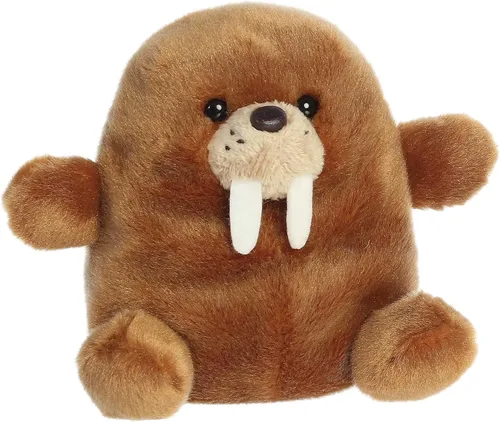 Miniatura 3 de Aurora Adorable Palm Pals Waldo Walrus - Divertido peluche coleccionable para coleccionistas de niños y adultos, perfecto para decorar habitaciones